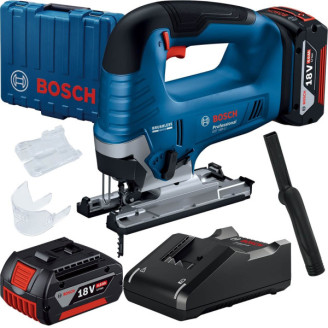 Аккумуляторный лобзик Bosch GST 185-LI Professional, с 2 акб GBA 18 В 4.0 Ah и з/у GAL 18V-40, в кейсе