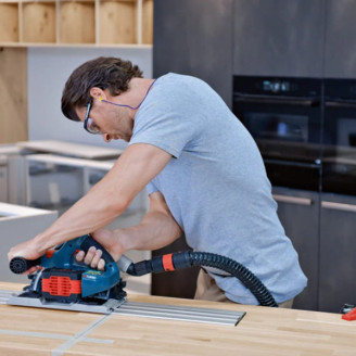Аккумуляторная погружная пила Bosch Professional GKT 18V-52 GC, без акб и з/у, в кейсе в L-Boxx 238, с пильным диском Expert for Wood 140 мм
