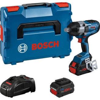 Аккумуляторный ударный гайковерт Bosch GDS 18V-1050 H Professional, с 2 акб ProCore 18V 8Ah и з/у GAL 1880 CV, в кейсе L-Boxx 136