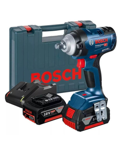 Аккумуляторный ударный гайковерт Bosch GDS 18V-400 Professional, 2 акб GBA 18V 5 Ah, з/у GAL 18V-40