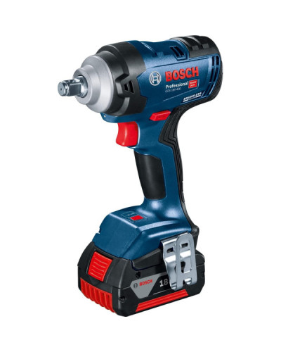 Аккумуляторный ударный гайковерт Bosch GDS 18V-400 Professional, 2 акб GBA 18V 5 Ah, з/у GAL 18V-40  - фото 2