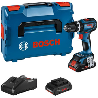 Аккумуляторная ударная дрель-шуруповерт Bosch GSB 18V-90 C Professional, 2 акб ProCORE 18V 4.0Ah и з/у GAL 18V-40, в кейсе L-Boxx 136