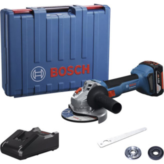 Аккумуляторная угловая шлифмашина Bosch GWS 18V-8 Professional, 1 акб GBA 18V 4.0Ah и з/у GAL 18V-40 в кейсе