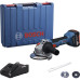 Акумуляторна бещіткова кутова шліфмашина Bosch GWS 18V-8 + (1х акумулятори GBA 18V 4.0Ah + Професійний швидкозарядний пристрій GAL 18V-40 + Кейс)
