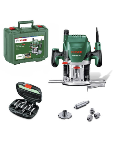Фрезер Bosch POF 1400 ACE у кейсі з набором фрез