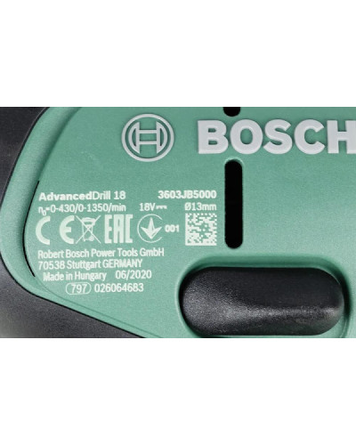 Аккумуляторный шуруповерт Bosch AdvancedDrill 18 Set, 2 акб PBA 18 V 2,5 Ah W-B, з/у AL 1830 CV  - фото 13