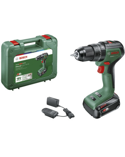 Акумуляторний ударний безщітковий дриль-шуруповерт Bosch UniversalImpact 18V-60 (1x 2,0Ah) + ЗП AL 18V-20