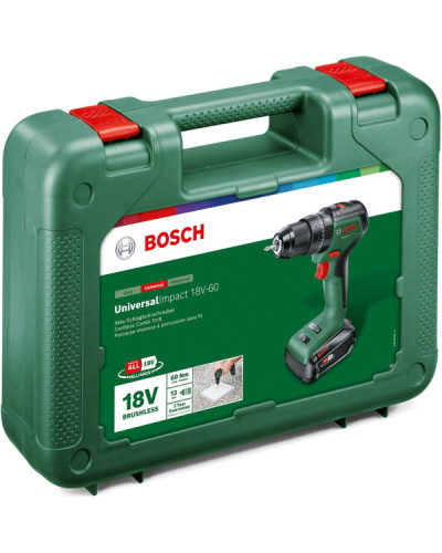 Акумуляторний ударний безщітковий дриль-шуруповерт Bosch UniversalImpact 18V-60 (1x 2,0Ah) + ЗП AL 18V-20 - фото 5 Акумуляторний ударний безщітковий дриль-шуруповерт Bosch UniversalImpact 18V-60 (1x 2,0Ah) + ЗП AL 18V-20 - фото 5