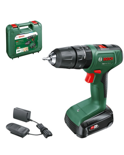 Акумуляторний ударний дриль-шуруповерт Bosch EasyImpact 18V-40 (1x 1,5Ah) + зарядний пристрій AL18V-20 + кейс