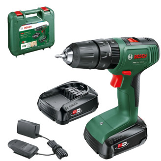 Акумуляторний ударний дриль-шуруповерт Bosch EasyImpact 18V-40 (2x 1,5Ah) + зарядний пристрій AL18V-20 + кейс