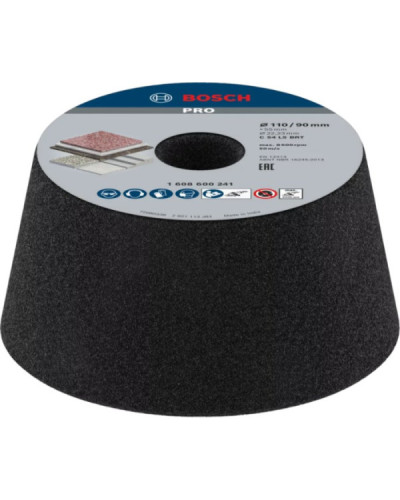 Конусный чашечный шлифкруг Bosch 90x110x55мм K54 КАМ