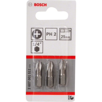 3 біти Extra Hard 25 мм PH2 Bosch