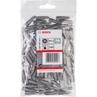 100 біт Extra Hard 25 мм PH2 Bosch