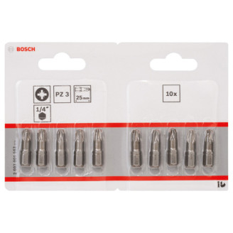 10 біт Bosch Extra Hard 25 мм PZ3