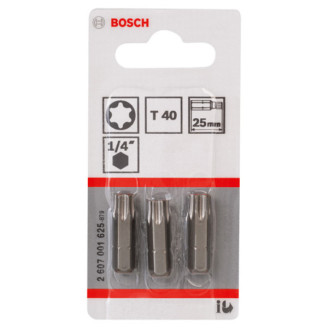 3 біти Extra Hard 25 мм T40 Bosch