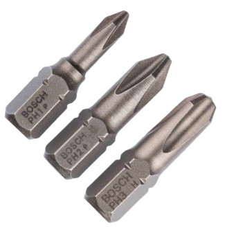 3 біти Extra Hard 25 мм PH / 1/2/3 Bosch