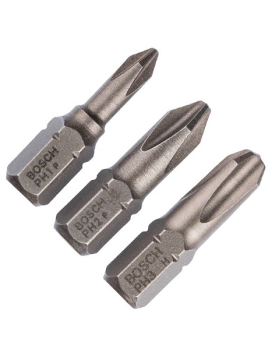 3 біти Extra Hard 25 мм PH / 1/2/3 Bosch