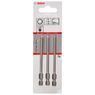 3 біти Extra Hard 89 мм T8 / 10/15 Bosch