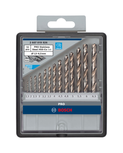 PRO Набір свердел HSS-Co 13 шт Robust Line D1.5-6.5  - фото 2