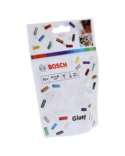 Клейові стрижні для Gluey 7x20 мм 70 шт. прозорі Bosch  - фото 2