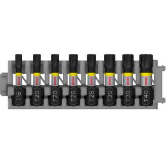 PRO Касета ударних біт Impact Control 25 мм T15, T20 (2шт), T25 (2шт), T30 (2шт), T40