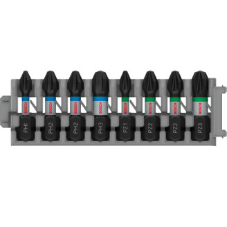 PRO Касета ударних біт Impact Control 25 мм PH1, PH2 (3шт), PH3, PZ2 (2шт), PZ3