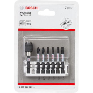PRO Касета ударних біт Impact Control 50 мм PH2, PZ2, T15, T20, T25, T30 + тримач QuickRelease