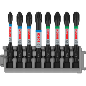 PRO Касета ударних біт Impact Control 55 мм PH1, PH2 (3шт), PH3, PZ2 (2шт), PZ3
