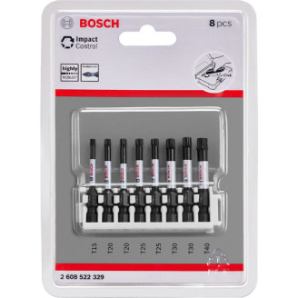 PRO Касета ударних біт Impact Control 50 мм T15, T20 (2шт), T25 (2шт), T30 (2шт), T40