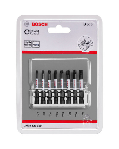 PRO Касета ударних біт Impact Control 50 мм T15, T20 (2шт), T25 (2шт), T30 (2шт), T40  - фото 2