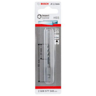 Свердло по металу Impact Control з шестигранником, 2 мм