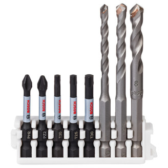 Кассета ударных бит Impact Control 50 мм 5 шт и сверл Hex-9 Ceramic 3 шт