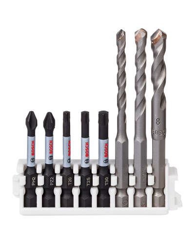 Кассета ударных бит Impact Control 50 мм 5 шт и сверл Hex-9 Ceramic 3 шт