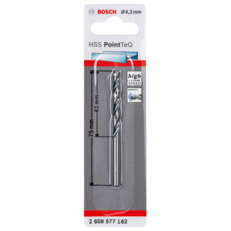 1 HSS PointTeQ Bosch Cвердло 4.2 мм