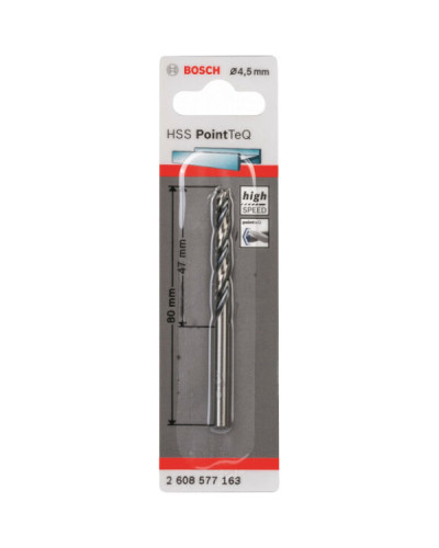 1 HSS PointTeQ Bosch Cвердло 4.5 мм  - фото 2