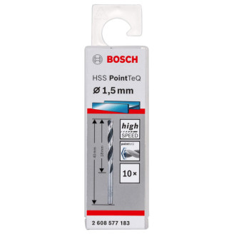 10 HSS PointTeQ свердел 1.5 мм Bosch