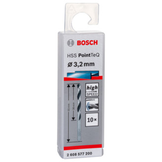 10 HSS PointTeQ свердел 3.2 мм Bosch