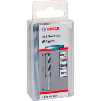 10 HSS PointTeQ свердел 4 мм Bosch