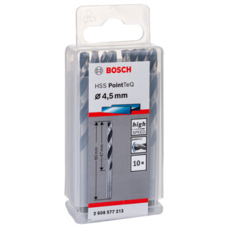 10 HSS PointTeQ свердел 4.5 мм Bosch