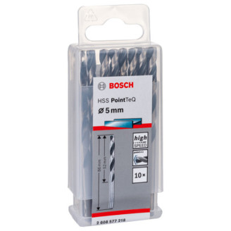 10 HSS PointTeQ свердел 5 мм Bosch