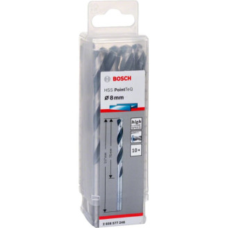 10 HSS PointTeQ свердел 8 мм Bosch