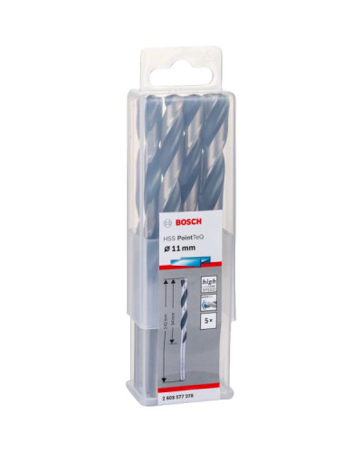 5 HSS PointTeQ свердел 11 мм Bosch