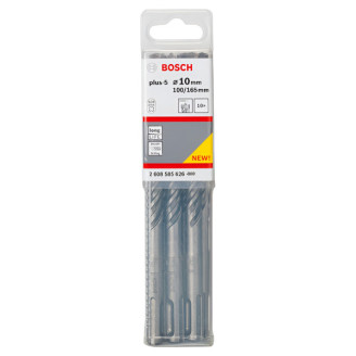 10 буров Bosch SDS plus-5, 10 × 100 × 165