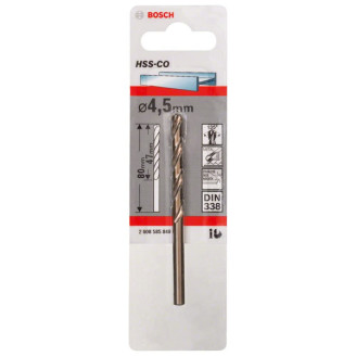 1 HSS-CO Bosch Свердло 4.5 мм