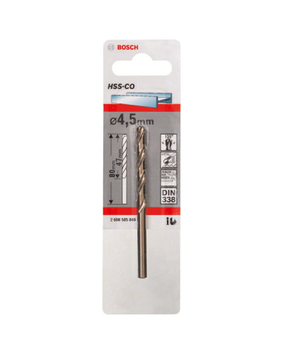 1 HSS-CO Bosch Свердло 4.5 мм  - фото 2