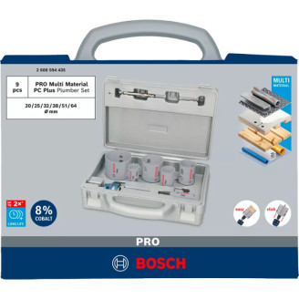 PRO Набор короночных сверл Multi Material PC Plus, 9 шт.