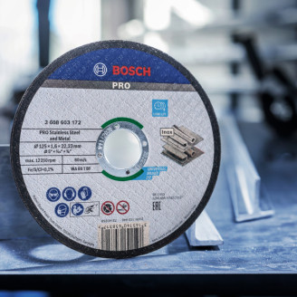 Отрезной круг PRO for INOX 125*1.6мм, прямой