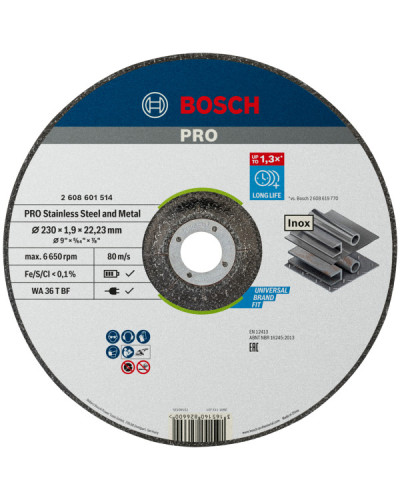 PRO Відрізний диск   for Inox 230 * 1,9мм, увігнутий
