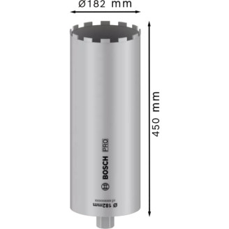 PRO Коронкове свердло для мокрого різання, 182x450 мм, 1 1/4 дюйма UNC