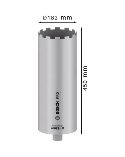 PRO Коронкове свердло для мокрого різання, 182x450 мм, 1 1/4 дюйма UNC  - фото 3